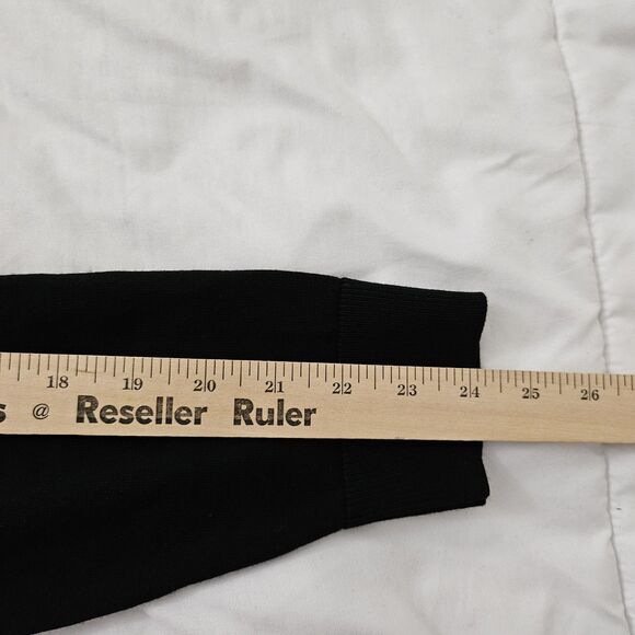 Daniel Cremieux Sweater Men Medium Black Extra Fine Merino Wool V-Neck Pullover - Picture 8 of 8